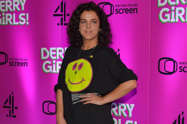 Jamie-Lee O'Donnell played Michelle in Derry Girls. She then went on to appear as Rose Gill in Channel Four prison drama Screw. She is pictured at the world premiere screening of Derry Girls season 3 in the Omniplex Cinema. Photo: George Sweeney.  DER2214GS – 022