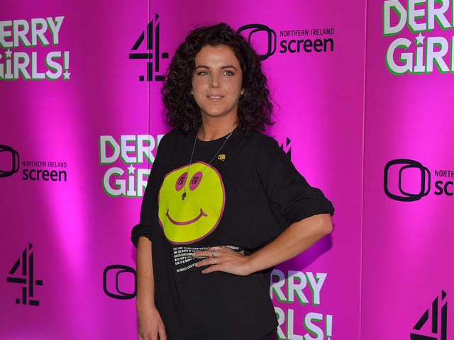 Jamie-Lee O'Donnell played Michelle in Derry Girls. She then went on to appear as Rose Gill in Channel Four prison drama Screw. She is pictured at the world premiere screening of Derry Girls season 3 in the Omniplex Cinema. Photo: George Sweeney.  DER2214GS – 022