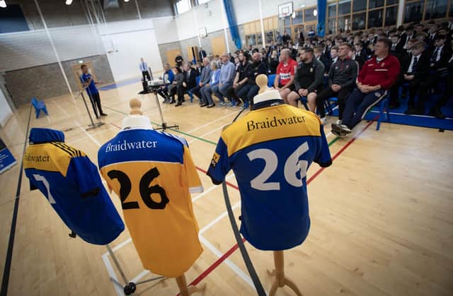 The launch of the new GAA Participation and Performance Hub at St. Columb's College on Friday afternoon last.