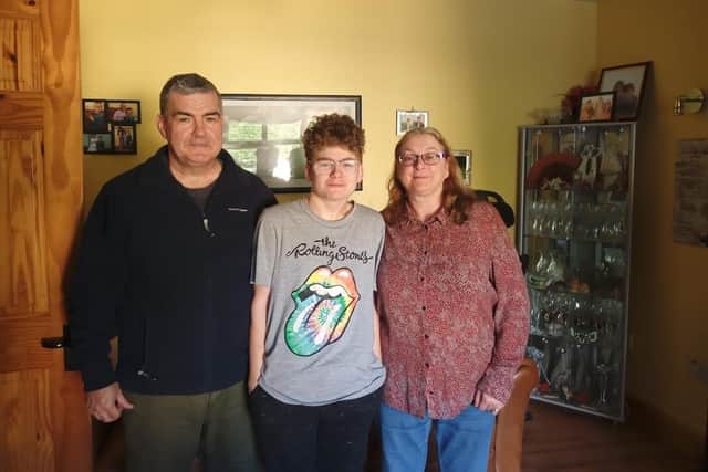 Danny and Kate Rafferty with their son Daniel (14).