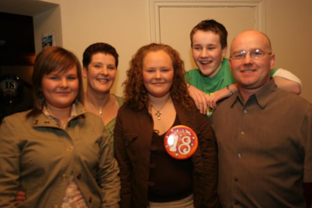 Catriona McFarland's 18th birthday 20 years ago.
