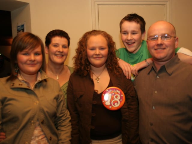 Catriona McFarland's 18th birthday 20 years ago.