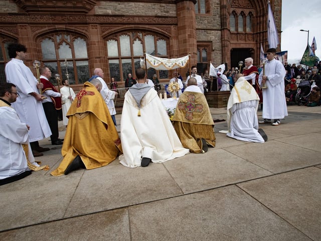The Holy Eucharist in Guildhall Square on Saturday.