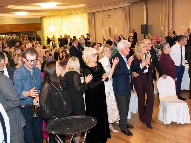 Guests enjoying the Three Dog Night performance 2025 Tip O’Neill Irish Diaspora Awards took place on Friday evening at the Inishowen Gateway Hotel in Buncrana, honouring four exceptional members of the Global Irish community whose achievements reflect the enduring spirit and values of the Irish diaspora. Photo Clive Wasson : .