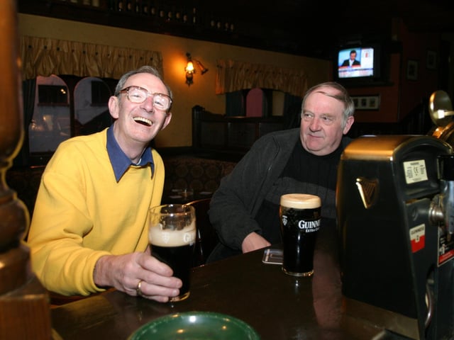 Enjoying a pint in Derry bars 20 years ago in 2003