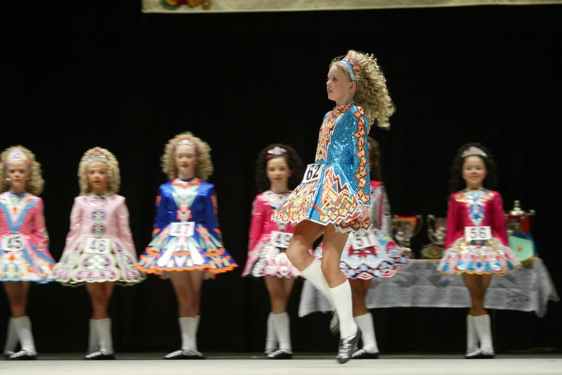 Michaela Ramsey peforming during the Ulster Dance Championships at the Millenium Forum which is being held in Derry for the first time in almost 40 years.  (1411JB11):These Irish Dancing champions were featured in the 'Journal' in 2003 marking their achievements.