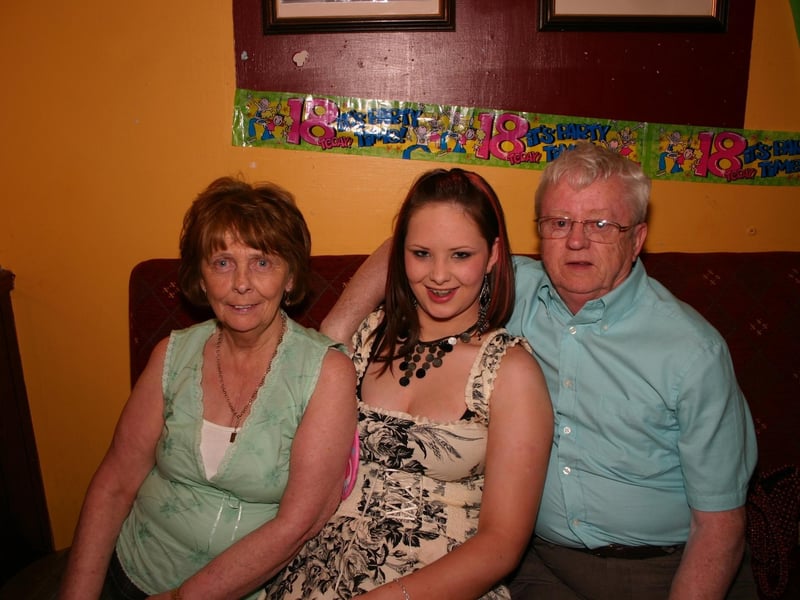 The Birthday girl Kayleigh with Grandparents Mary and Gerard having a good time at the party.4122/dd : .