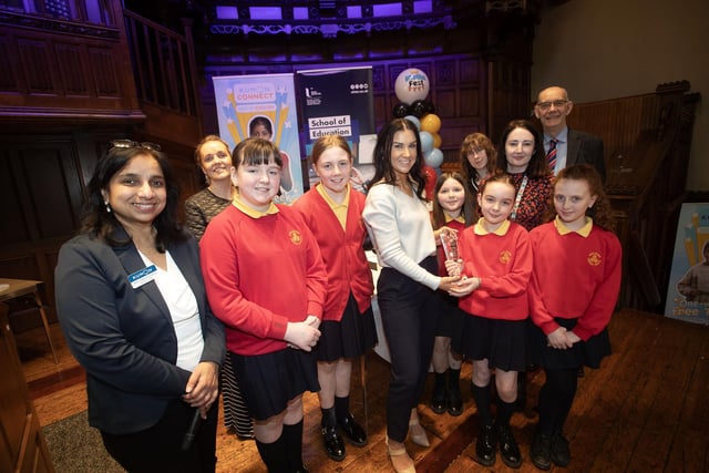 Steelstown Primary School - overall winners at Friday's NI Maths Fest in the city's Guildhall.