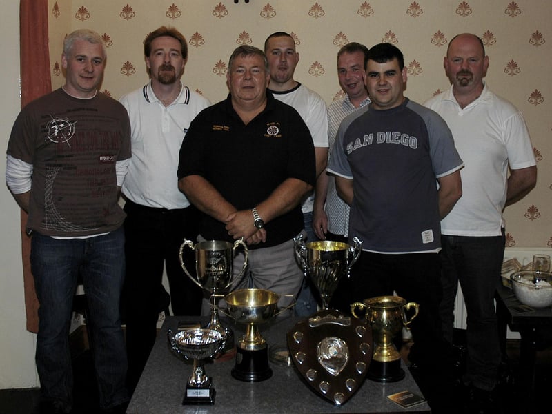 The members of Mary B`s Darts Team pictured at their end of season party.