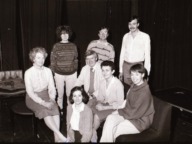 Rehearsals for a stage play.