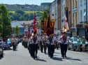 The Apprentice Boys parading in Derry city centre.