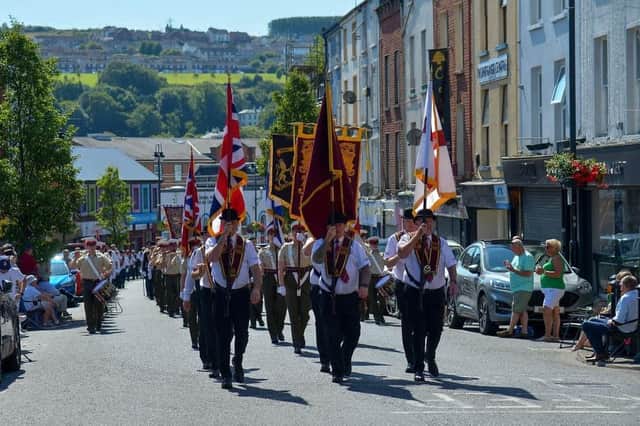 The Apprentice Boys parading in Derry city centre.