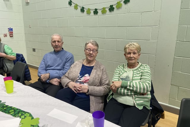 Participants at the cross-community St Patrick's Day evening of song and dance in Eglinton.