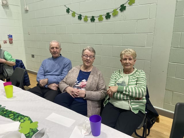 Participants at the cross-community St Patrick's Day evening of song and dance in Eglinton.