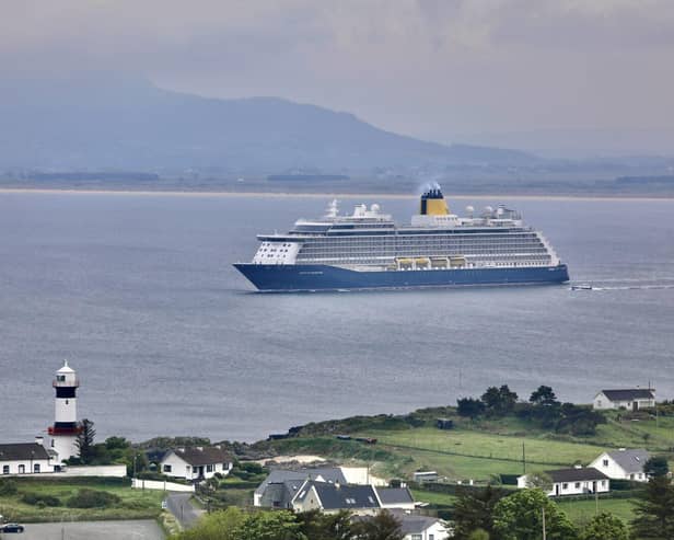 Cruise Liner 'Spirit Of Adventure' departing Lough Foyle