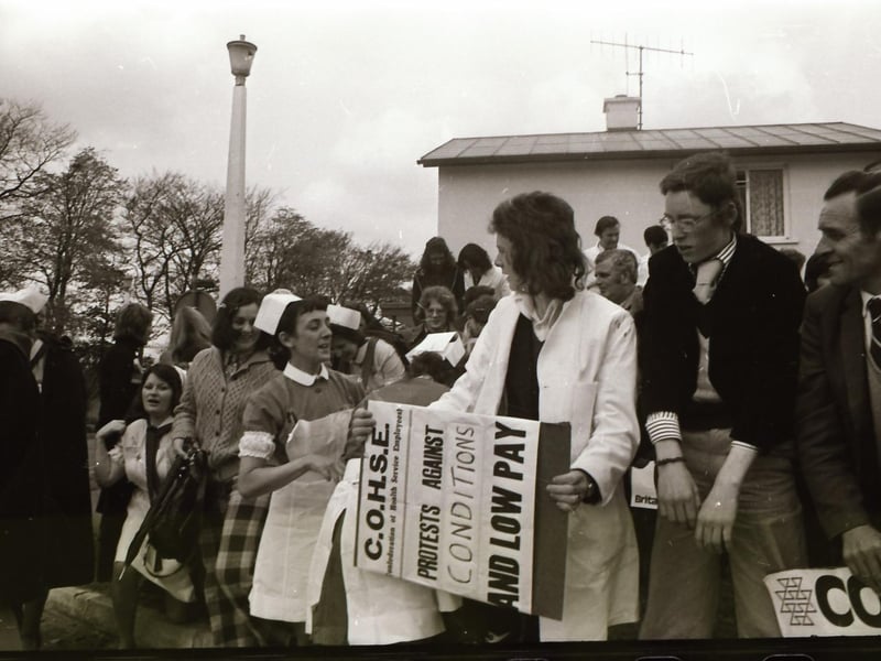 Nurses on the picket line.