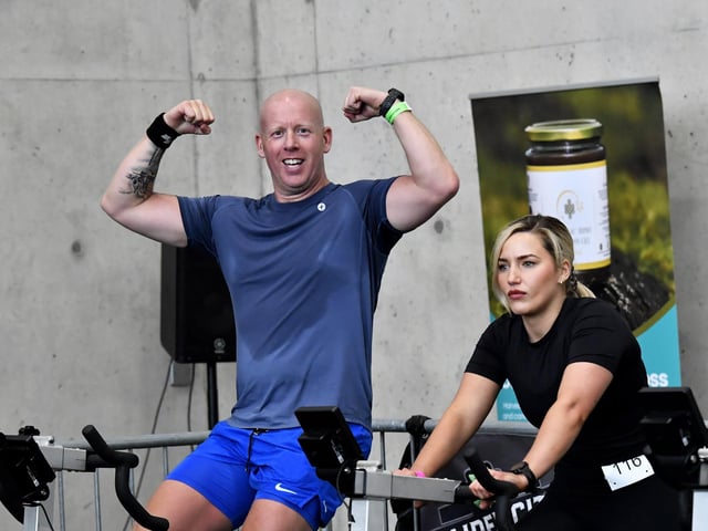 Competitors in the Maiden City Hyrox IV held at Sean Dolans GAC. Photograph: George Sweeney