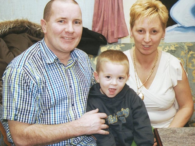 40th birthday girl Esmee Devine pictured with Ricky and Dillon at the Rocking Chair party.