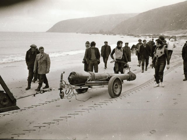 November 1975: Derry Sub Aqua Club members recover a cannon from La Trinidad Valencera four years on from discovering the 1588 Spanish Armada wreck off Kinnego Bay in Inishowen, Donegal.