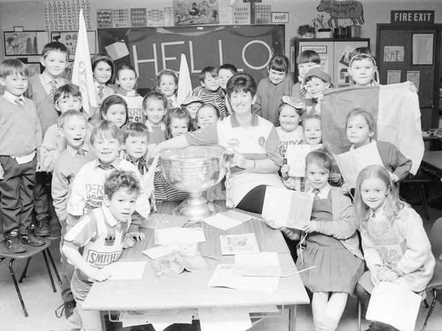 Sam Maguire Cup at St. Eugene's.
