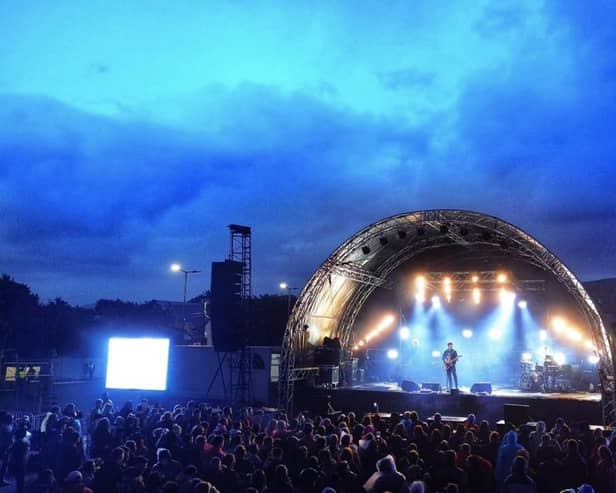 Buncrana Music Festival stage.