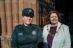 Chief Inspector Siobhan Watt and Mayor of Derry City and Strabane District Council, Councillor Patricia Logue.