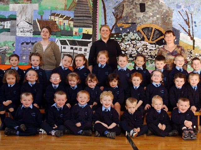 St. Mary's Primary School, Altinure, Park. Included are Ms. Alice Gormley, Miss Michelle McLaughlin and Mrs. Angela Gormley. (2609C40):20 years on: Young people across Derry and Donegal starting school in September 2003