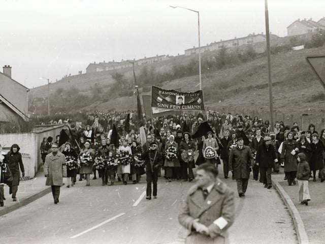 Bloody Sunday commemorative ceremonies and march back in January 1976.