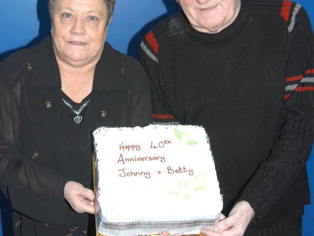 Parties and celebrations in February 2005: Betty & Johnny McDaid anniversary.