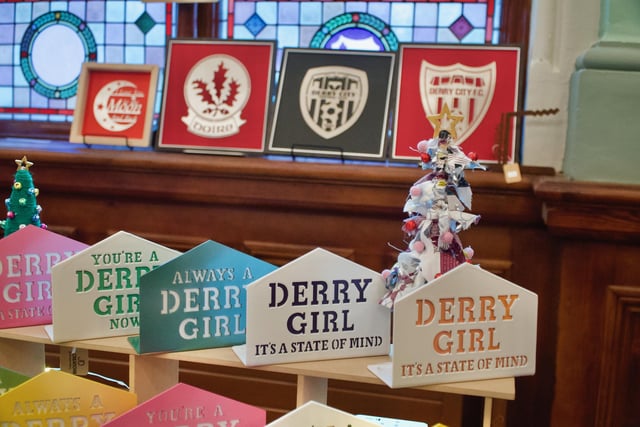 Products on display at the Derry Business Collective’s Christmas Market in St. Columb’s Hall, on Sunday December 3.