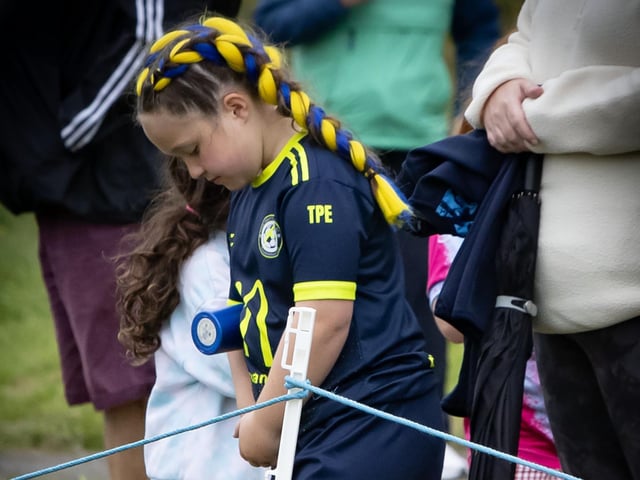 Kitted out in club colours at the Foyle Cup.