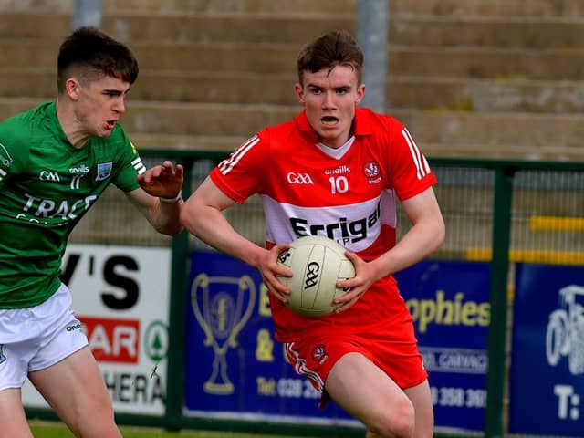 Eamon Young was on the scoreboard as Derry Minors defeated Tyrone in Owenbeg.  Photo: George Sweeney. DER23118GS – 78