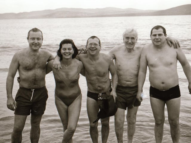 Christmas Day swim at Lisfannon Beach, back in 1994.