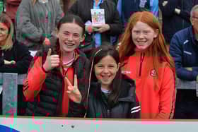 Young fans at Derry’s game against Armagh on Sunday. Photo: George Sweeney