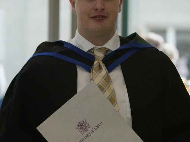 Fintan Doherty who was conferred with a BA Hons in History and Politics at the graduation ceremony. (1107JB63)