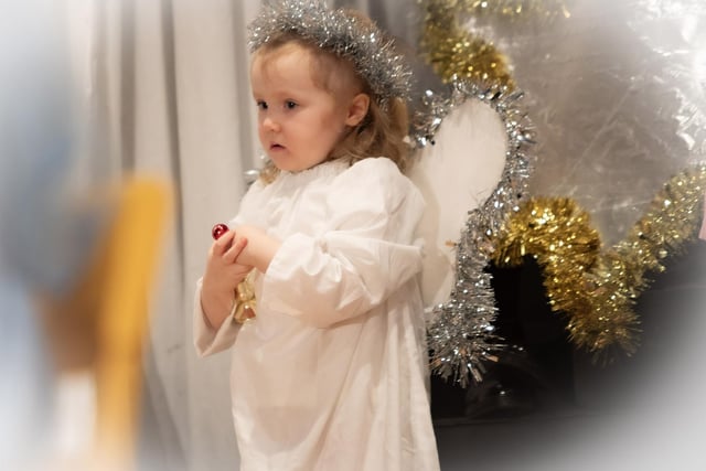 An angel had a very special message for Mary during the Model PS Christmas Nativity last week. (Photos: Jim McCafferty Photography)