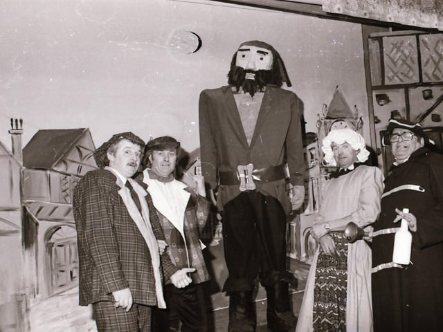 Actors in the Marian Hall panto.