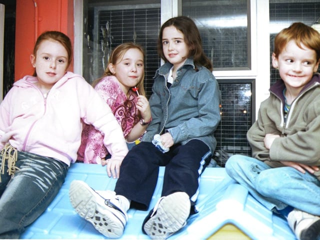 Up on the Roof! At Rebekah Deery's birthday party in Templemore Sports Complex were L/R:- Nadine Houston, Aisling Moore, Derbhla Collins and Gerard McCloskey.