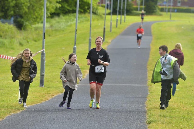 Catriona Duffy with supporters. Photo: George Sweeney