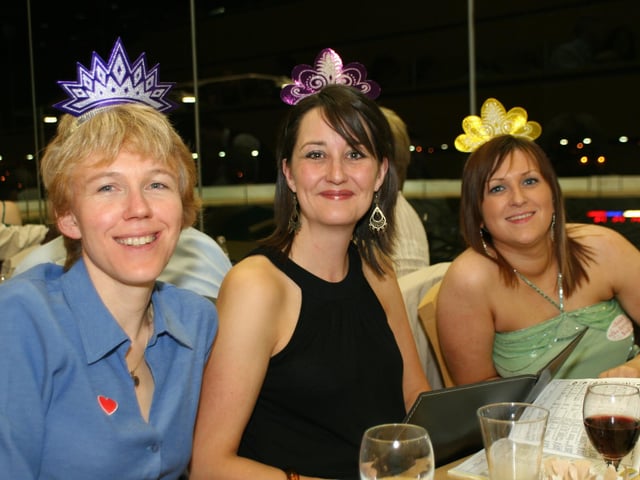 Enjoying a night out at the Lifford Stadium in March 2005.