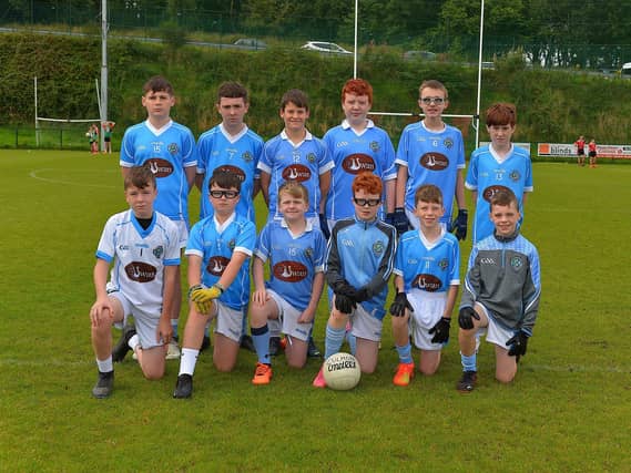 Culmore Cú Chulainns pictured at the 2023 John McChrystal Cup, held at Doire Trasna, on Saturday morning. Photo: George Sweeney. DER2332GS - 53
