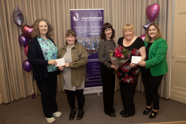Mary Holmes, Chief Executive of the Churches Trust pictured with Cathy Malcolm, Sinead Crumlish, Pamela Lynch and Laura Brown at last week's event.