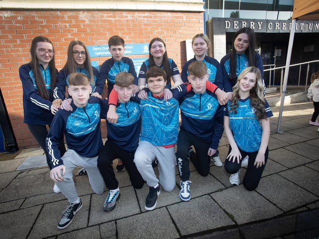 Members of the Derry Credit Union's Youth Committee pictured on Saturday. : .