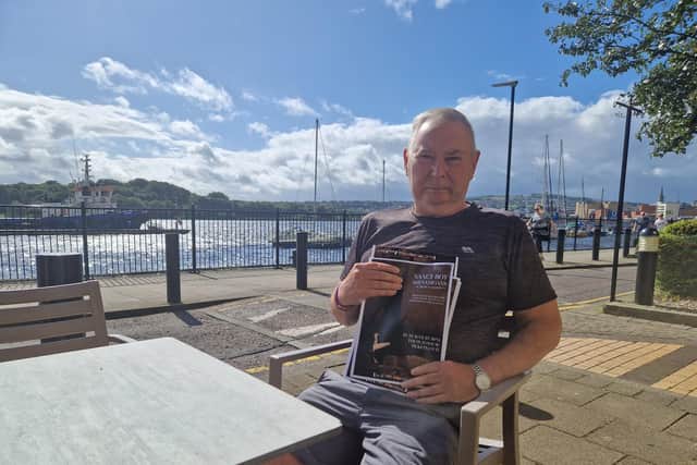 Michael Kerrigan, pictured on the Derry Quayside this week. Michael's university years form the backdrop for the playwright and activist’s latest theatrical production ‘Nancy Boy Shenanigans’, which will be performed in The Playhouse on August 23-24 during this year’s Foyle Pride Festival.