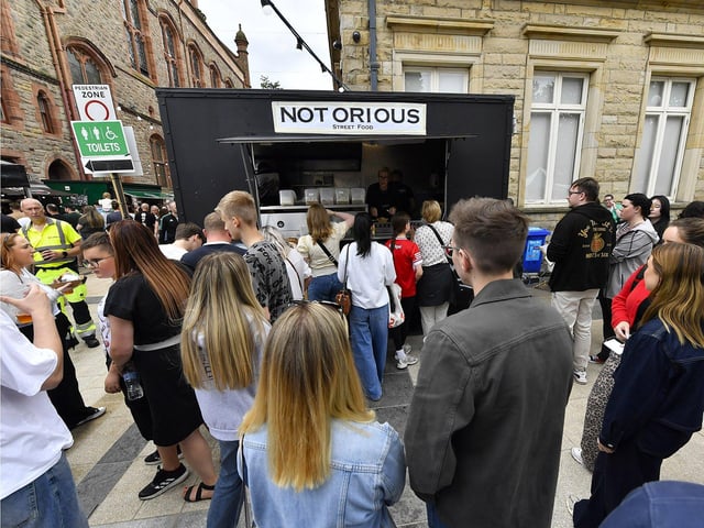 People at the LegenDerry Street Food Festival held at Guildhall Street and Harbour Square over the weekend.Photo: George Sweeney