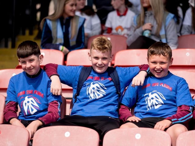 Participants at the Derry Diocese Fan The Flame annual Mass 2025 in Celtic Park.