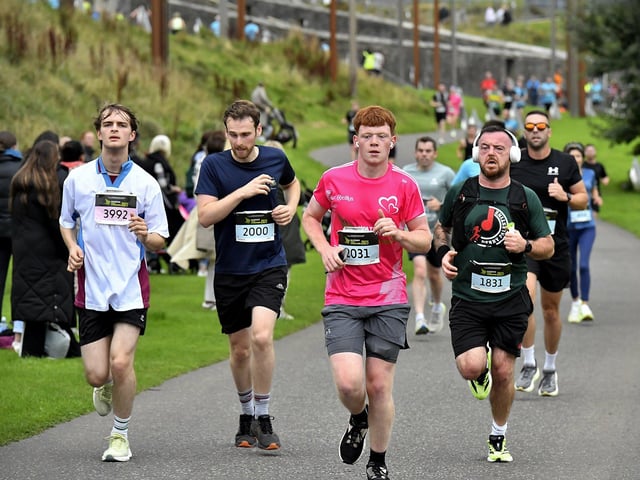 Competitors take part in the 2025 Waterside Half Marathon. Photo: George Sweeney
