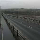 The Foyle Bridge on Wednesday morning.