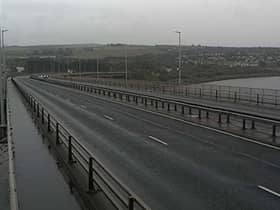 The Foyle Bridge on Wednesday morning.