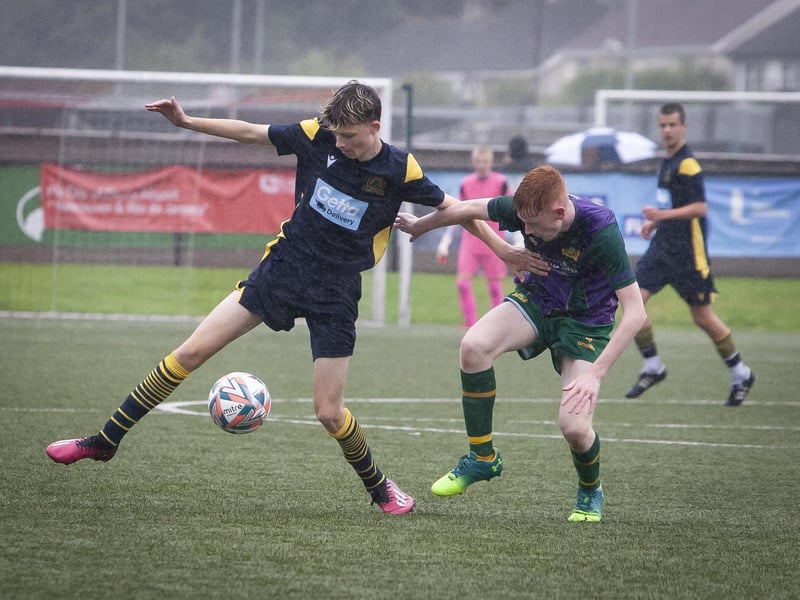 Action from Saturday’s u-16 Foyle Cup final between Don Boscos and Lourdes Celtic (Dublin) at the Brandywell, Derry. (Photos: Jim McCafferty Photography)
